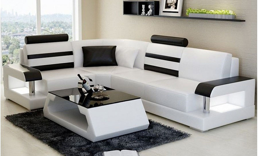 Tessie - L - Leather Sofa Lounge Set